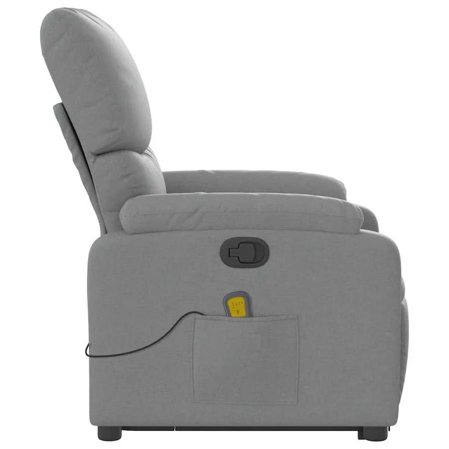 Fauteuil de massage inclinable Gris clair Tissu - 10