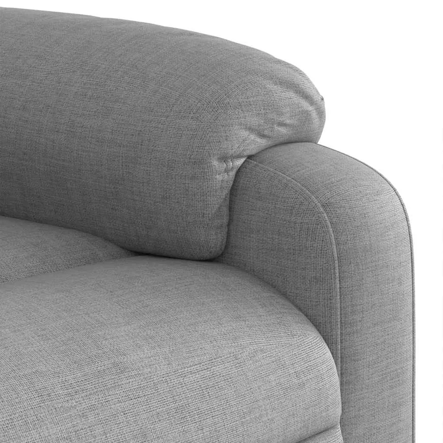 Fauteuil de massage inclinable Gris clair Tissu - 11