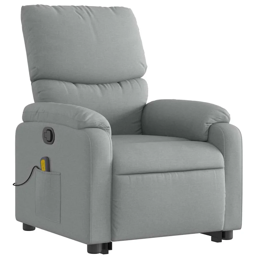 Fauteuil de massage inclinable Gris clair Tissu - 4