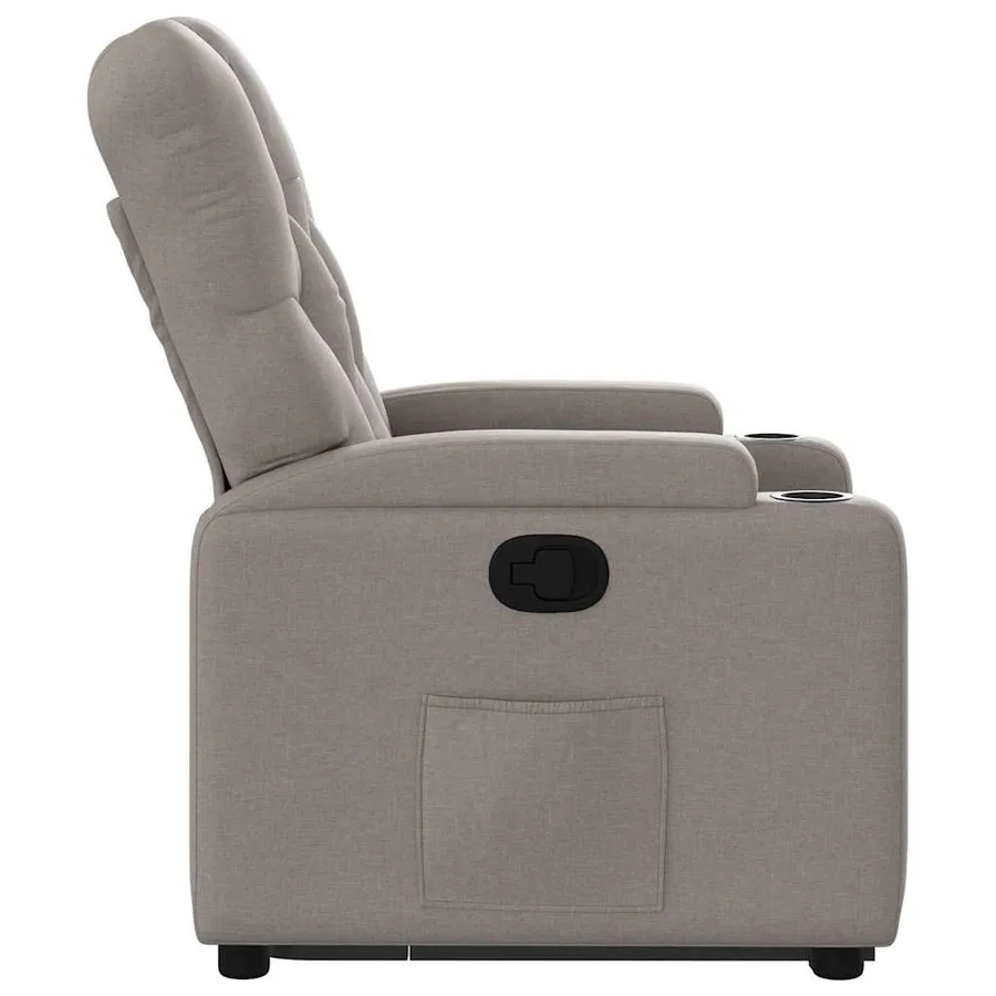 Fauteuil inclinable taupe tissu - 10