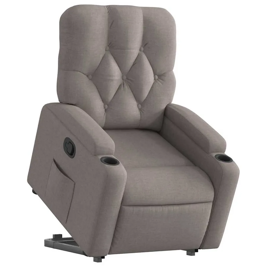 Fauteuil inclinable taupe tissu - 3