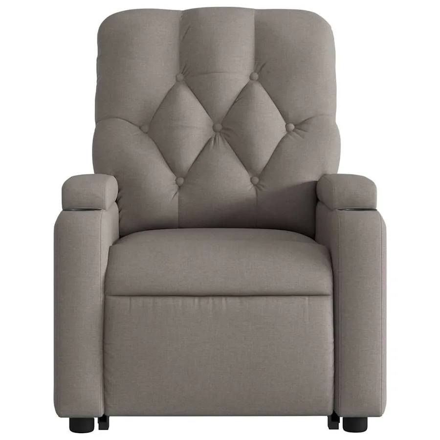 Fauteuil inclinable taupe tissu - 9