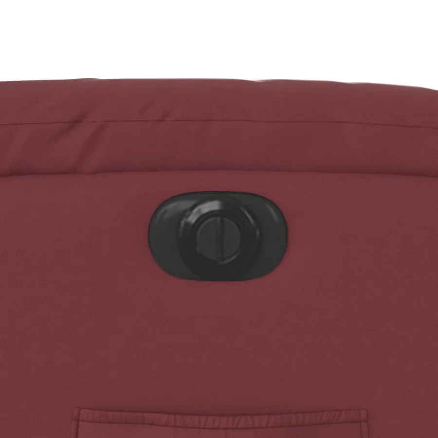 Fauteuil inclinable électrique rouge bordeaux similicuir - 12
