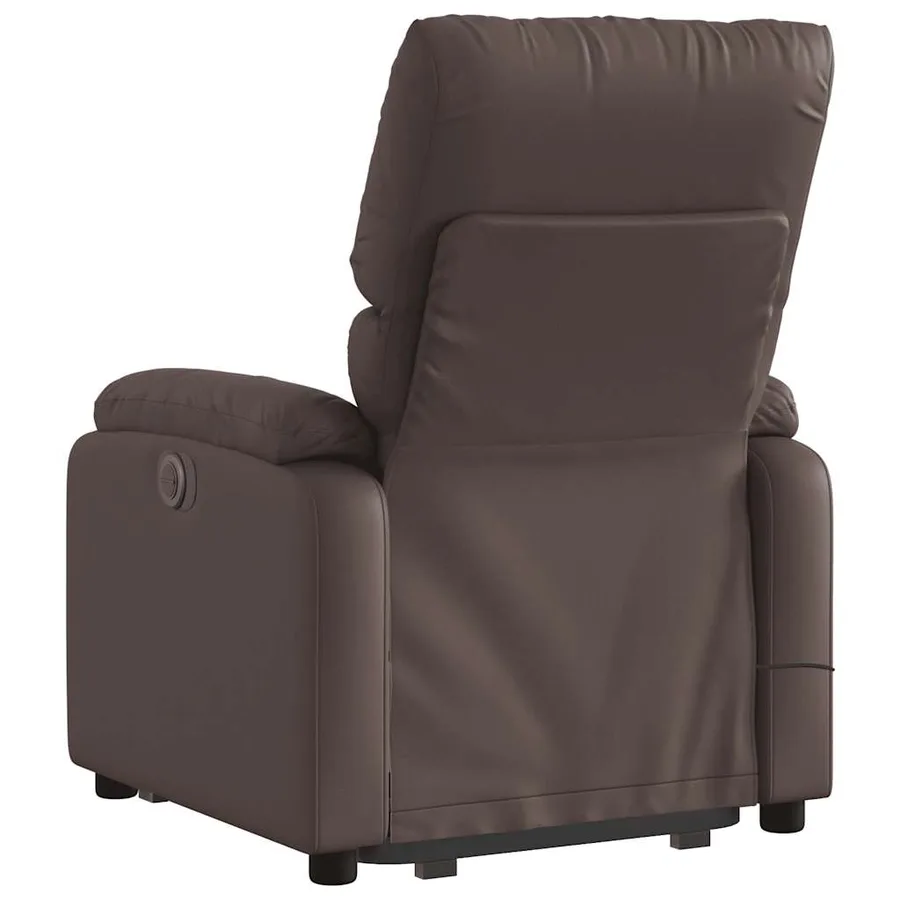 Fauteuil inclinable de massage Marron Similicuir - 5