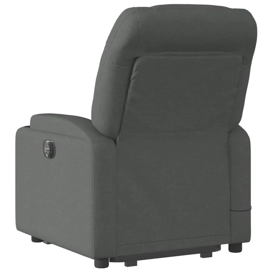 Fauteuil de massage inclinable Gris foncé Tissu - 5