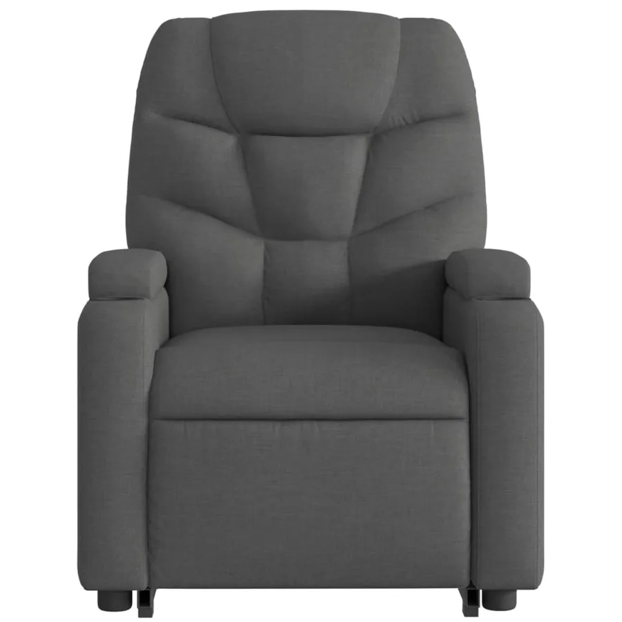 Fauteuil de massage inclinable Gris foncé Tissu - 9