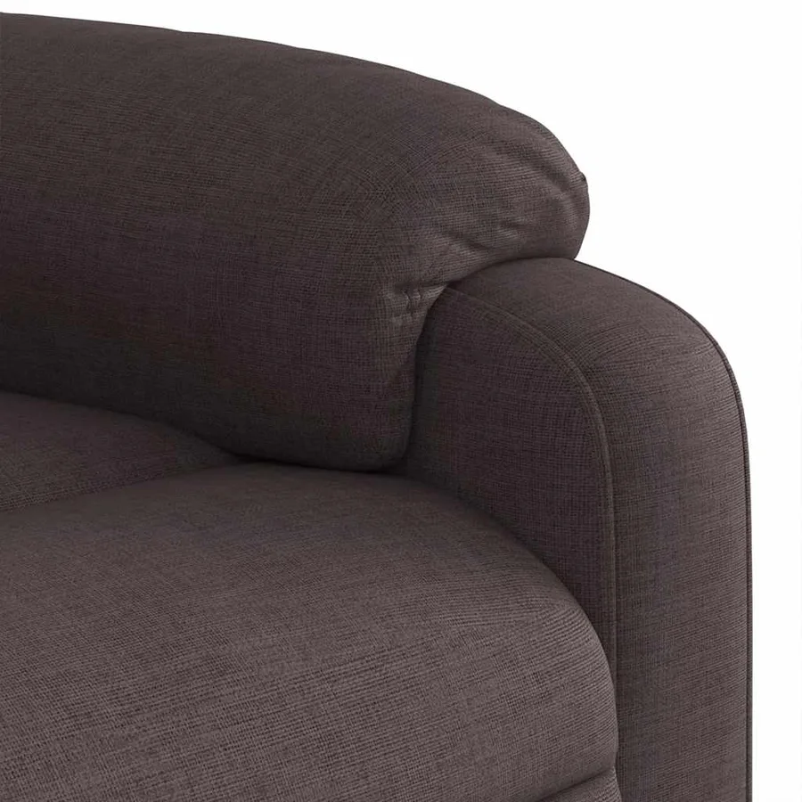 Fauteuil inclinable de massage Marron foncé Tissu - 11