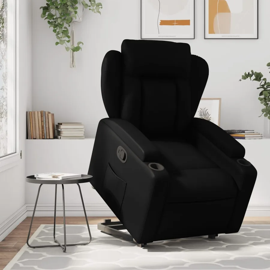 Fauteuil inclinable Noir Similicuir - 16