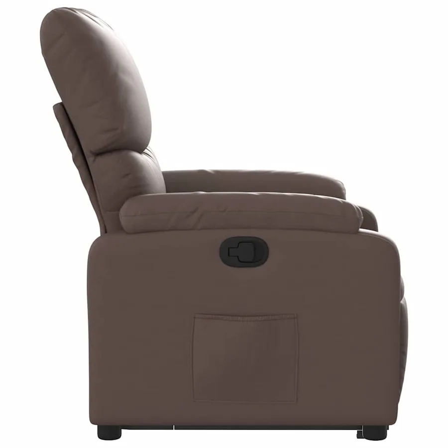 Fauteuil inclinable marron similicuir - 10