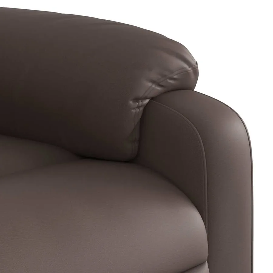Fauteuil inclinable marron similicuir - 11