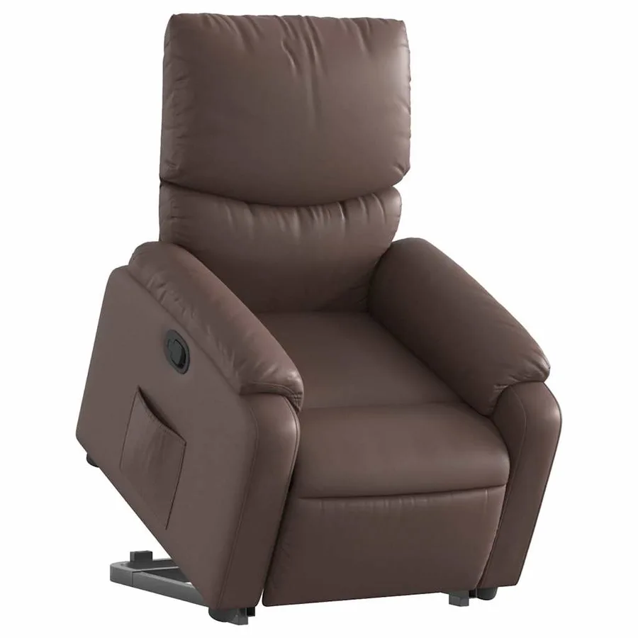 Fauteuil inclinable marron similicuir - 3