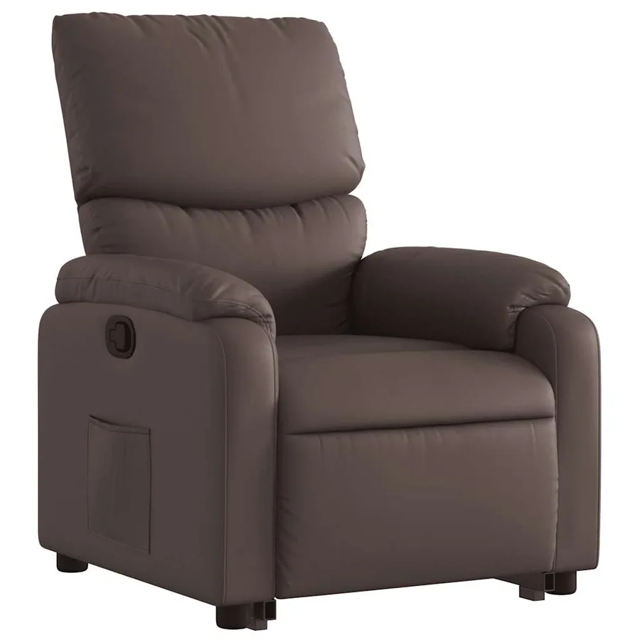 Fauteuil inclinable marron similicuir - 4