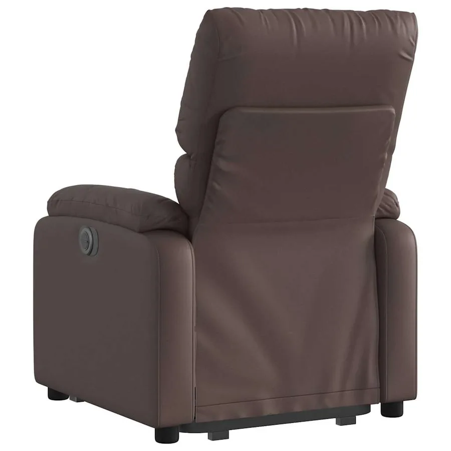 Fauteuil inclinable marron similicuir - 5
