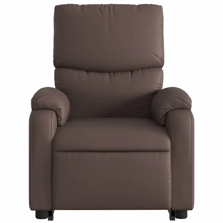 Fauteuil inclinable marron similicuir - 9