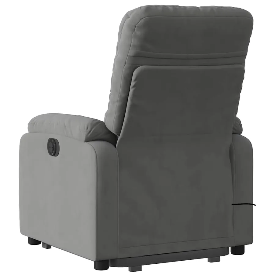 Fauteuil inclinable de massage électrique gris foncé - 5
