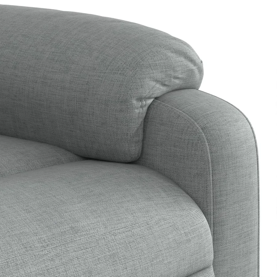 Fauteuil inclinable de massage électrique Gris clair Tissu - 12
