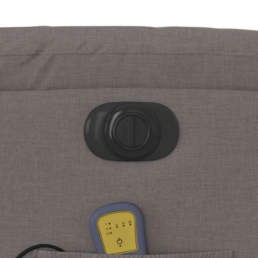Fauteuil inclinable de massage électrique Taupe Tissu - 12