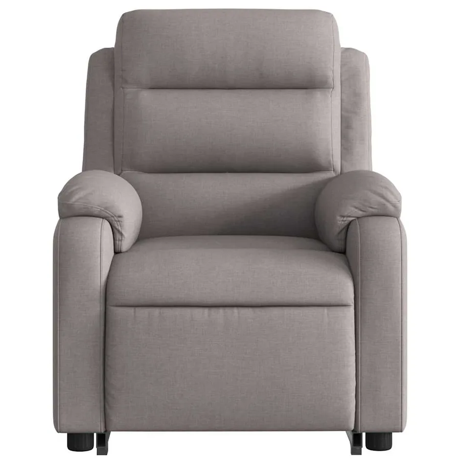 Fauteuil inclinable de massage électrique Taupe Tissu - 9