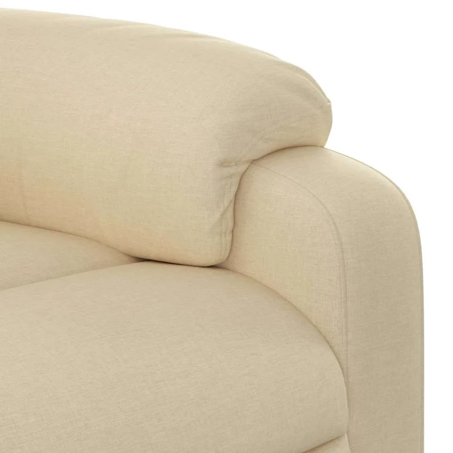 Fauteuil inclinable de massage électrique Crème Tissu - 12