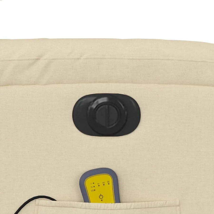 Fauteuil inclinable de massage électrique Crème Tissu - 13