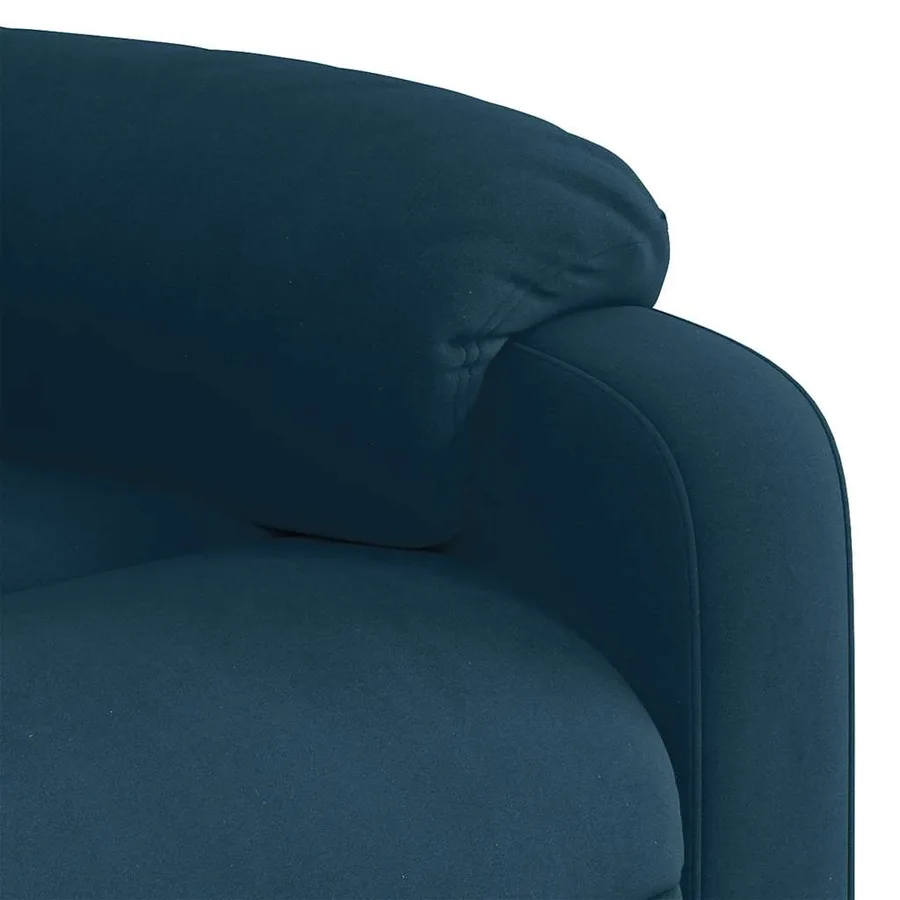 Fauteuil inclinable bleu velours - 12