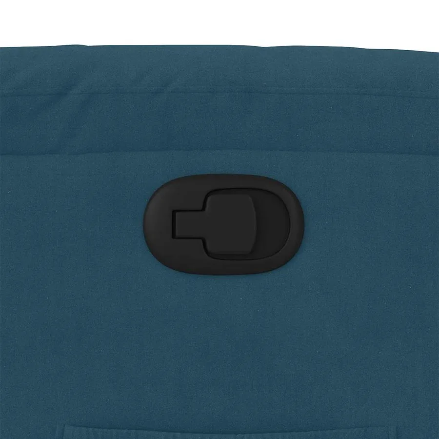 Fauteuil inclinable bleu velours - 13