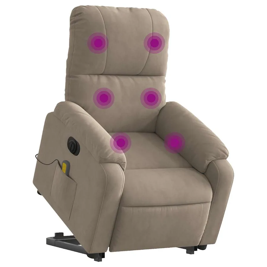 Fauteuil inclinable de massage électrique taupe - 3