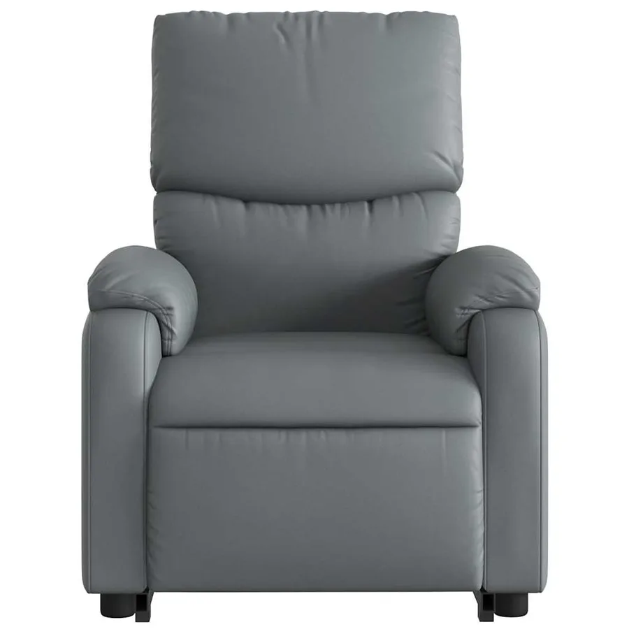 Fauteuil inclinable de massage électrique gris similicuir - 9