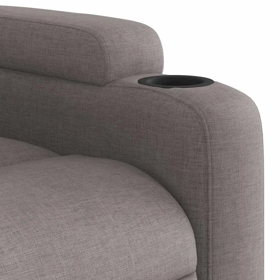 Fauteuil inclinable de massage Taupe Tissu - 11