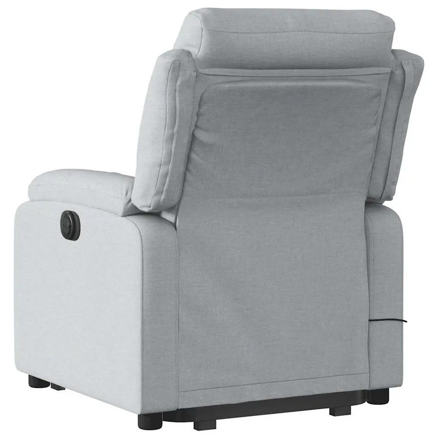 Fauteuil de massage inclinable Gris clair Tissu - 5
