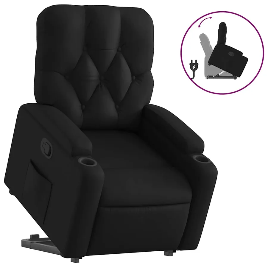 Fauteuil inclinable Noir Similicuir - 2