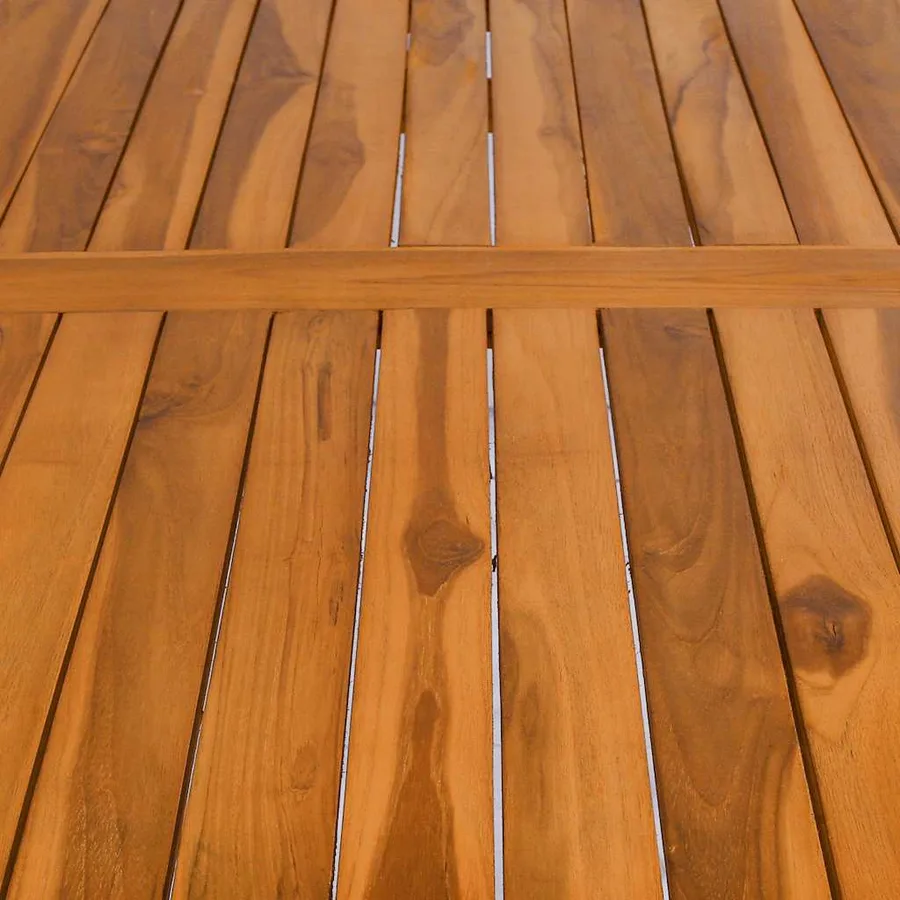 Table à manger de jardin 120x65x80 cm bois de teck solide - 7