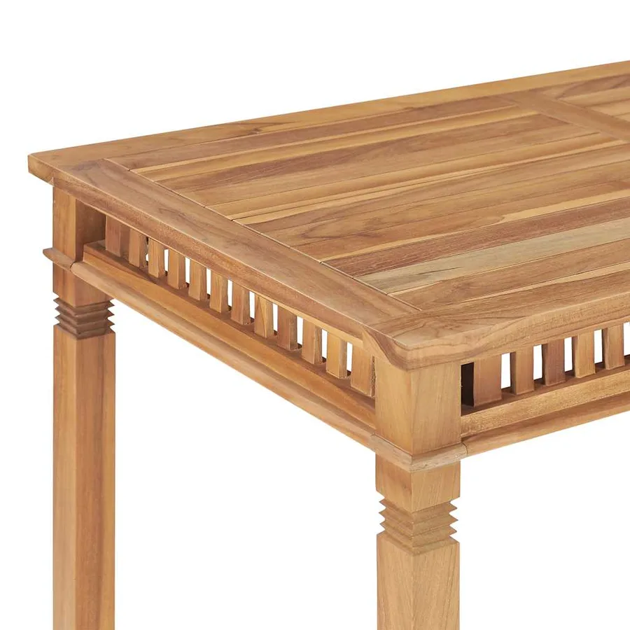 Table à manger de jardin 120x65x80 cm bois de teck solide - 8