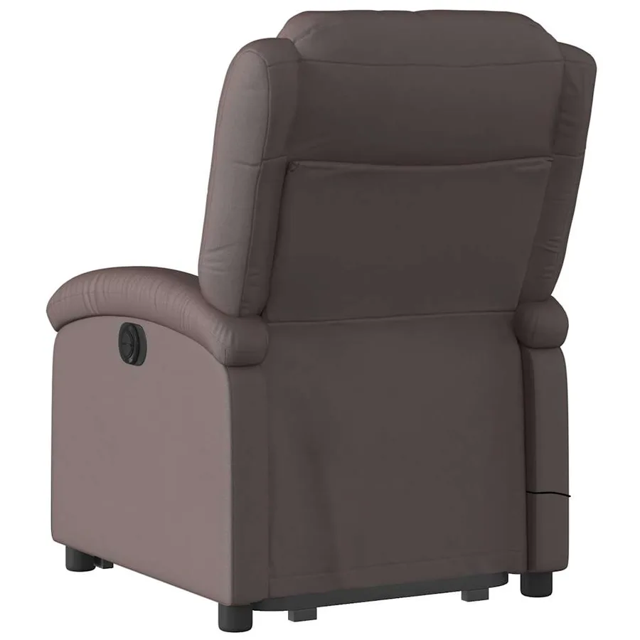 Fauteuil inclinable de massage électrique marron foncé - 5