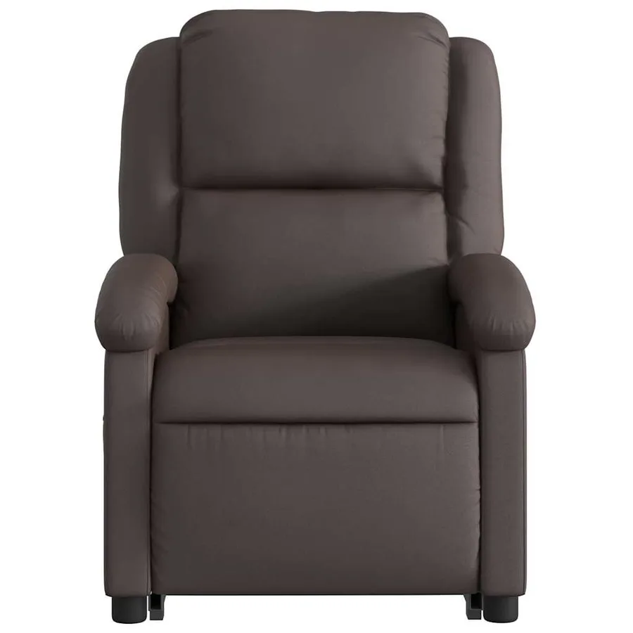 Fauteuil inclinable de massage électrique marron foncé - 9