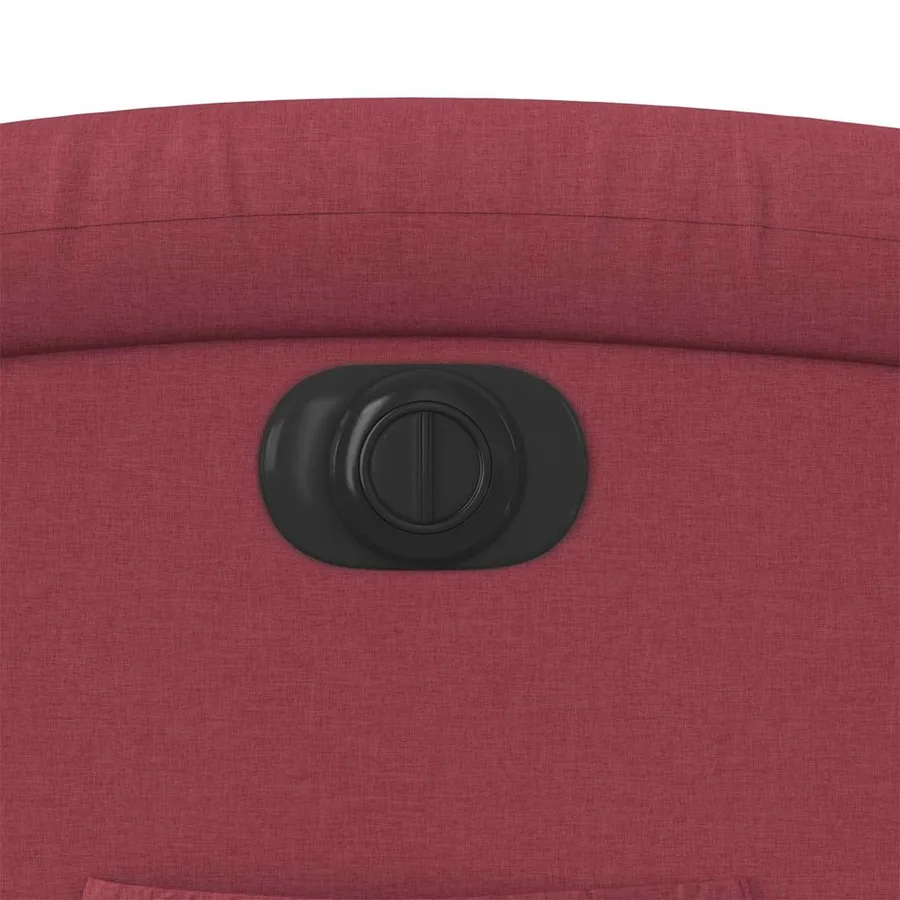 Fauteuil inclinable électrique rouge bordeaux tissu - 12