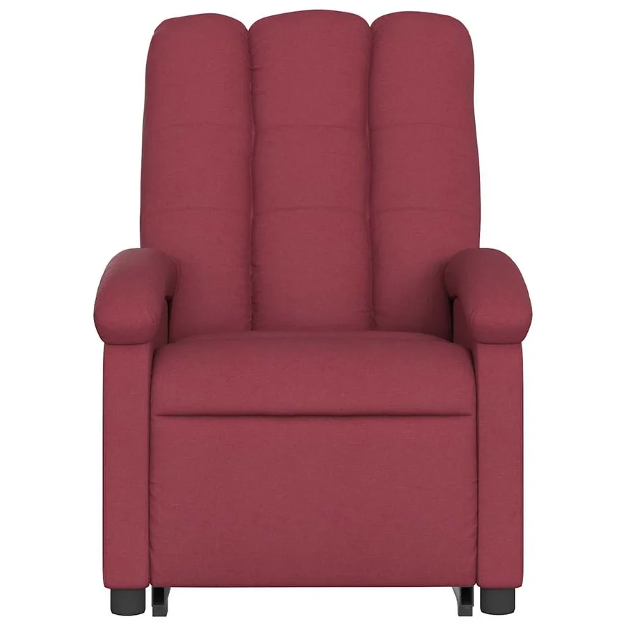 Fauteuil inclinable électrique rouge bordeaux tissu - 9