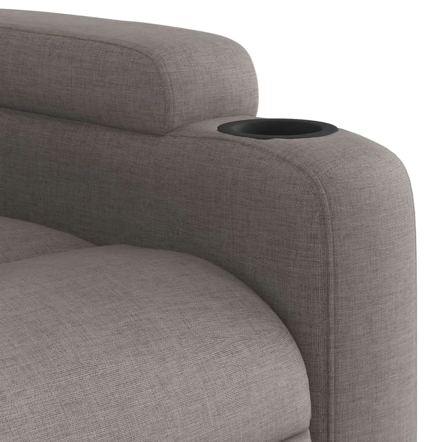 Fauteuil inclinable de massage électrique Taupe Tissu - 12
