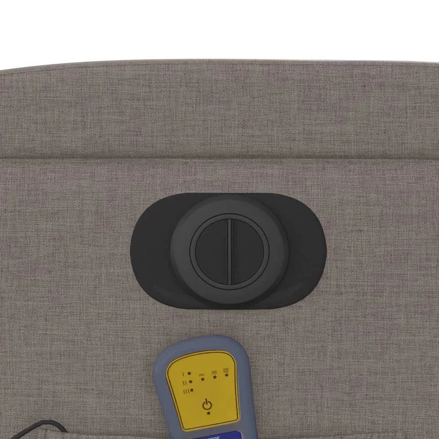 Fauteuil inclinable de massage électrique Taupe Tissu - 13