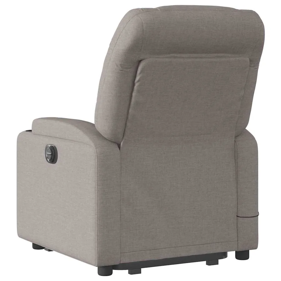 Fauteuil inclinable de massage électrique Taupe Tissu - 5
