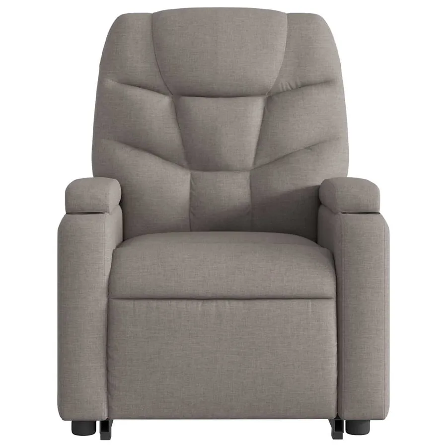 Fauteuil inclinable de massage électrique Taupe Tissu - 9