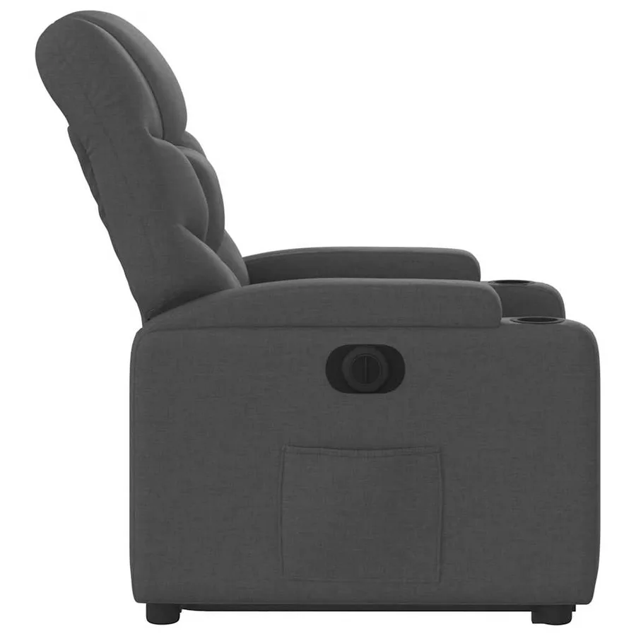 Fauteuil inclinable électrique gris foncé tissu - 10