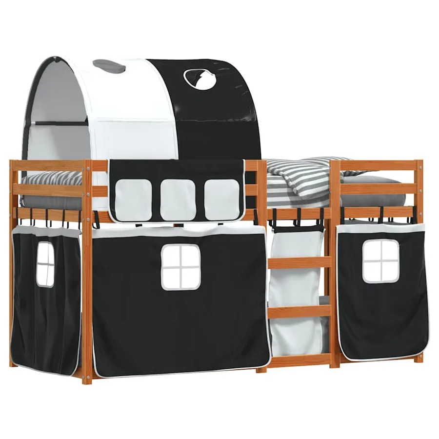 Lit superposé sans matelas 90x190 cm bois de pin massif - 4