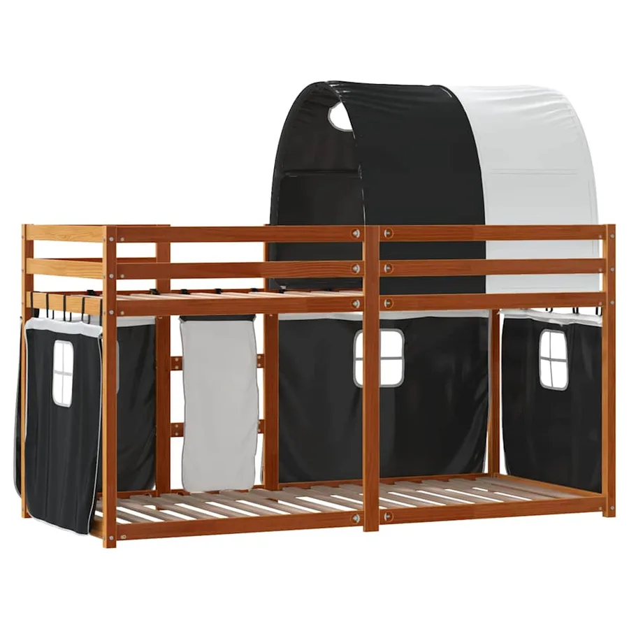 Lit superposé sans matelas 90x190 cm bois de pin massif - 7