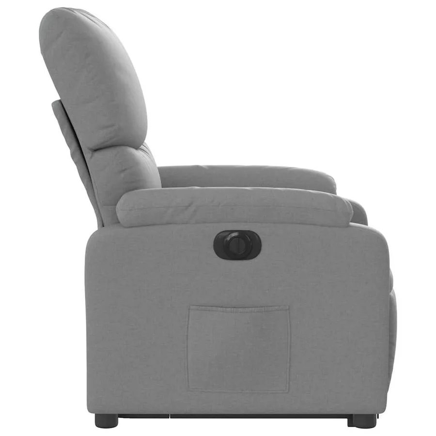 Fauteuil inclinable électrique gris clair tissu - 10