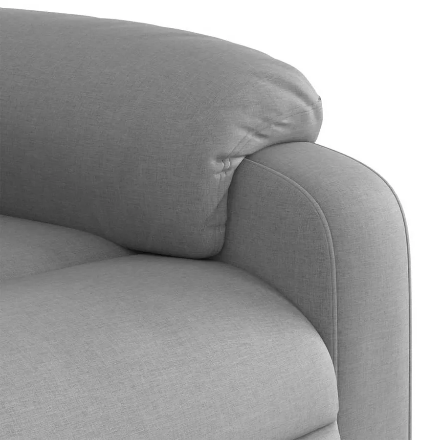 Fauteuil inclinable électrique gris clair tissu - 12