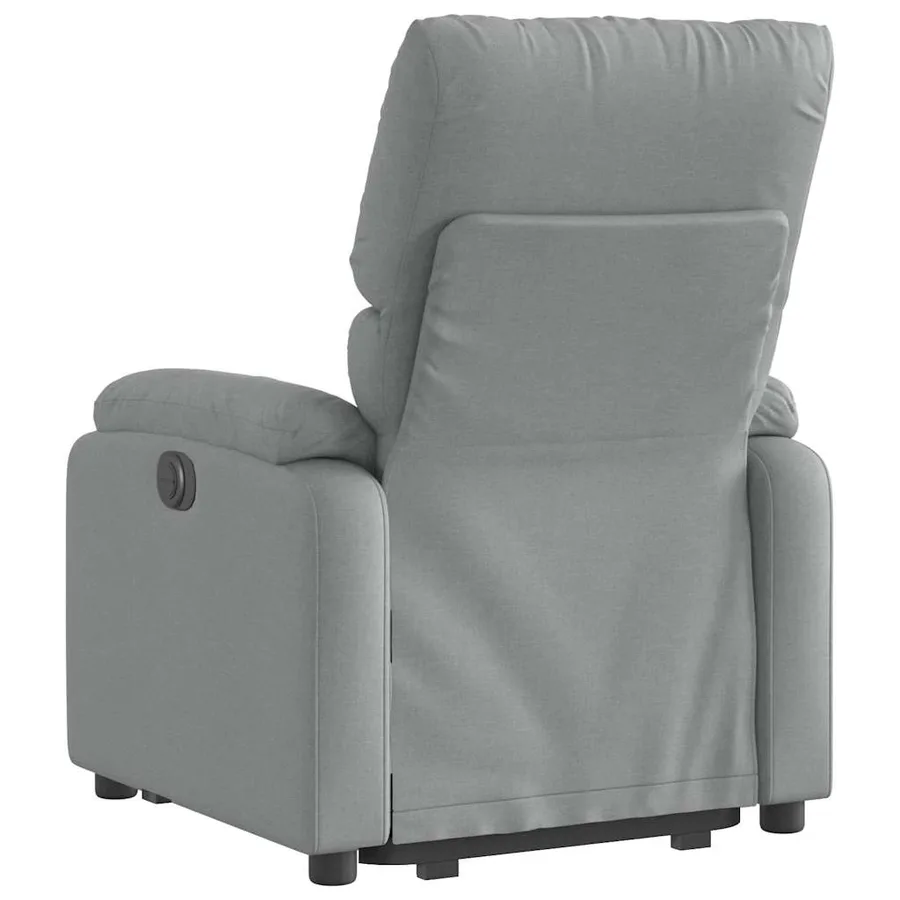 Fauteuil inclinable électrique gris clair tissu - 5