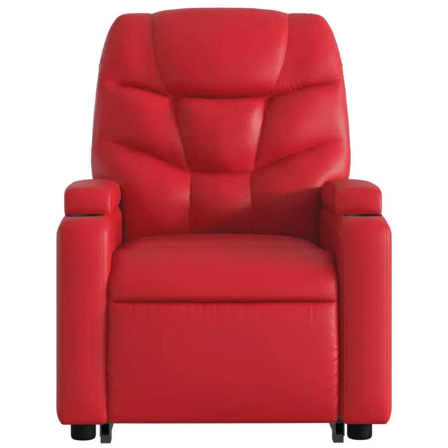 Fauteuil inclinable Rouge Similicuir - 9