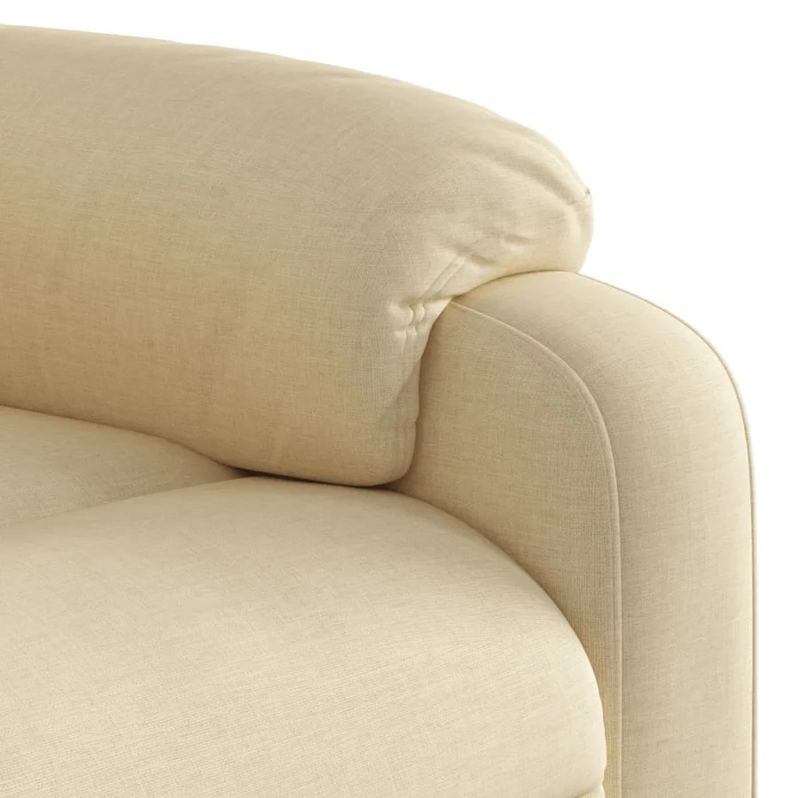 Fauteuil inclinable électrique crème tissu - 11