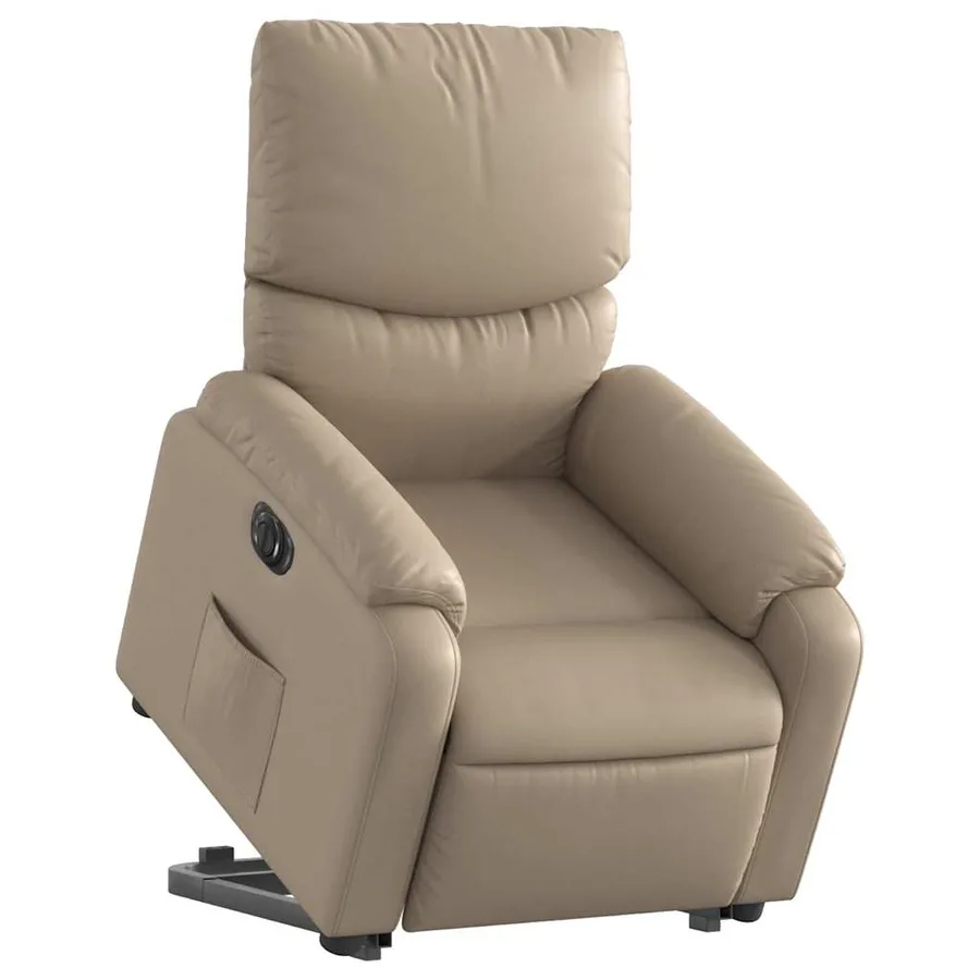 Fauteuil inclinable électrique cappuccino similicuir - 3